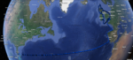 Map View of Latest Atlantic Crossing